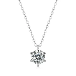 RENSINO Laodun Hot Sales Sterling Silver Chain Necklace Vintage Elegant Creative Zircon Pendant Necklace
