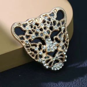 RENSINO Leopard Head Alloy Electroplated Hotfix Rhinestone DIY Pendant Phone Case Fashion Clothing Decor Versatile Metal Jewelry