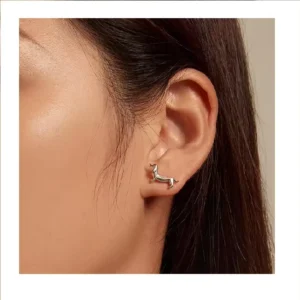 RENSINO Lovely Animal Pet Earrings Children’s 18K Gold Plated S925 Silver Non Allergic Dog Dachshund Stud Earrings