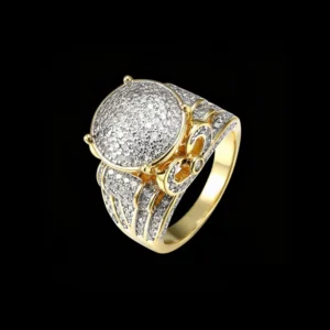 RENSINO Luxury Design High Quality Wonderful CZ Stones Iced Out 925 Sterling Silver Hip Hop Men Rings for Costume Show