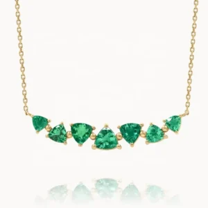 RENSINO Luxury Elegant Fashion 925 Sterling Silver Fine Jewelry Custom Green Zircon Pendant Necklaces for Women