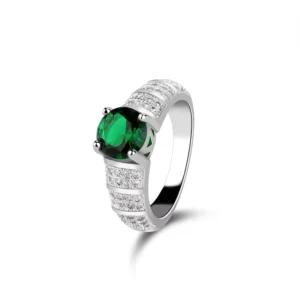 RENSINO Luxury Jewelry 925 Silver New Arrivals Simple Ring With Cubic For Women