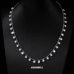 RENSINO Luxury S925 Sterling Silver Full Moissanite Necklace Bracelet Women Engagement Wedding Jewelry