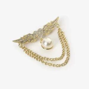 RENSINO Luxury Women’s Custom Logo Name Designers Charm Brooch Gold and Silver Safety Fashion Jewelry Brooch