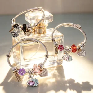 RENSINO Luxury Women’s New Fashion Charm Bracelet with Heart Pendant Stainless Steel Swan Elements Elegant Design Bracelet for Ladies