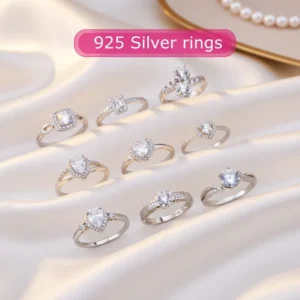 RENSINO MG Custom Jewelry 925 Sterling Silver Unique Design Rings for Women Wedding Rings
