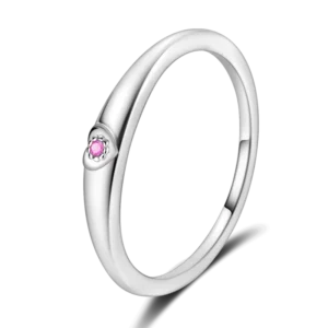 RENSINO MULA 925 Sterling Silver Minimalist Heart Ring with Zircon Gemstones Fine Jewelry for Wedding Engagement Anniversary Party Gift
