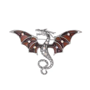 RENSINO Magical Flying Dragon Brooch Dragon Shaped Niche Exquisite Brooch Drip Oil Clothing Brooch Children’s Jewelry Gift