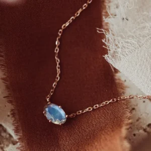 RENSINO Manufacturer 925 Sterling Silver Natural Moonstone Labradorite Pendant Healing Crystal Necklace