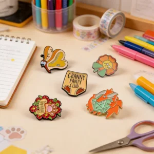 RENSINO Manufacturer Custom High Quality Hard Enamel Pin Clothing Decorations Fashion Brooch Pins Metal Lapel Pin Cute Anime Badge