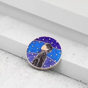 RENSINO Manufacturer Custom Logo Metal Cartoon Lapel Pin Badge Korea Idol Group Trainee Boys Enamel Kpop Pins For Clothes