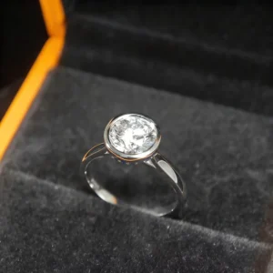 RENSINO Manufacturer Customized DEF Color 1.25ct 925 Sterling Silver Blue Sapphire Vvs Lab Grown Diamond Ring for Men Fine Jewelry