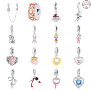 RENSINO Manufacturer Direct 925 Sterling Silver Charms Fine Pendants Beads for Bracelets Jewelry Making for Couples Family Friendship