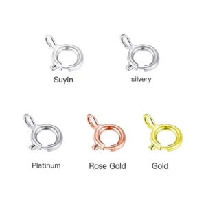 RENSINO Manufacturer Jewelry 925 Sterling Silver Spring Round Buckle DIY Handmade Accessories Making Jewelry
