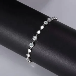 RENSINO Manufacturer Pop NOR ELLE Brilliant Cut Bezel Set Trendy Moissanite Bracelet for Unisex Custom Fine Jewelry Sterling Silver