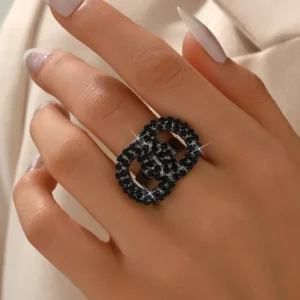 RENSINO Manufacturer’s Stock European American Hot Selling Alloy Punk Style Simple Circular Ring Suitable for Daily Party Banquet Gifts