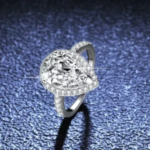RENSINO Marquise Shape Zircorn Diamond 925 Sterling Silver Rings