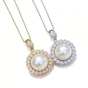 RENSINO Match Sunflower Concealer Pendant With Universal Bail S925 Silver Suitable For 11 -12mm Edison Pearl Wear Pearl Pendant Jewelry