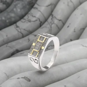 RENSINO Men’s 925 Silver Islamic Ring Fashionable New Design Bijuterie Bijuteria De Luxo for Wedding and Party Fine Jewelry