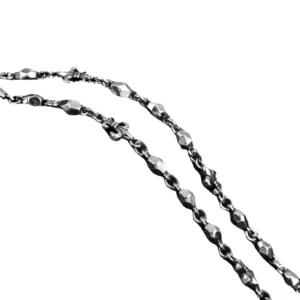 RENSINO Men’s Fashion Anchor 925 Sterling Silver Curb Necklace