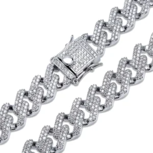 RENSINO Men’s Gold Plated Cuban Chain Zircon Hip Hop Bracelet