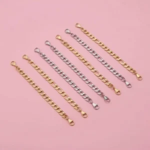 RENSINO Men’s and Women’s Anklets Stainless Steel Silver Nk Chain Shape Chain Pearl Anklets Do Change Color