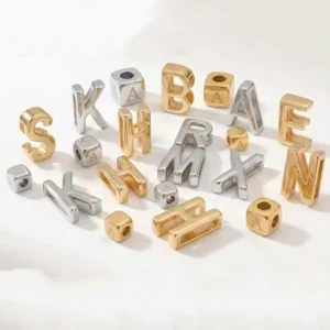 RENSINO Metal Alphabet Letter Charms for Hat Shoe Pet Collar Decoration Strap Bags DIY Hardware Crossbody Accessories Handbag Purse