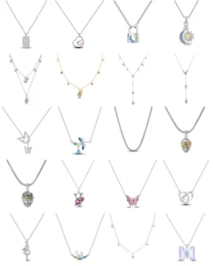 RENSINO Micro-set Claw Set Zircon Horse Pendant Necklace Gold Plated Link Chain GDTC Certified Anniversary Engagement Gift Him Her 925