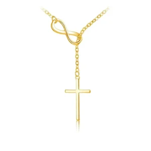 RENSINO Minimalist Design European and American S925 Sterling Silver Number 8 Cross Collarbone Necklace for Women Trendy Necklace