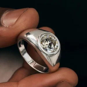 RENSINO Minimalist High Quality 925 Silver Moissanite Jewelry Wedding Promise Rings For Women And Men