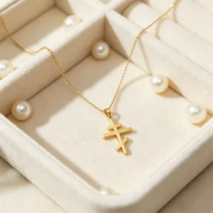 RENSINO Minimalist Orthodox Cross Necklace Christian Religious Pendant Necklaces Unisex Daily Jewelry Gift for Men Women