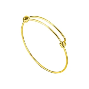 RENSINO Minimalist Silver/gold/rose Gold Plated Stainless Steel Women Wire Expandable Bangle for DIY Jewelry Making