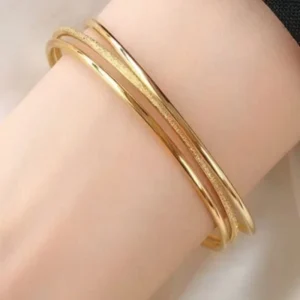 RENSINO Minimalist Stainless Steel Women’s Charm Bracelet Retro Style Exquisite 18K Gold Plated Crystal Rhinestone Geometric Trendy