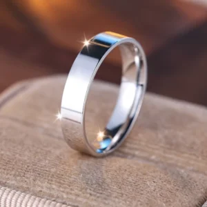 RENSINO Minimalist Style 925 Sterling Silver Men’s Wedding Bands or Rings