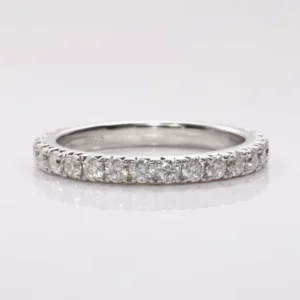 RENSINO Moissanite Pinky Ring Silver Jewelry Men Half Eternity 925 Sterling 18k Gold Plated VVS Moissanite Women Ring