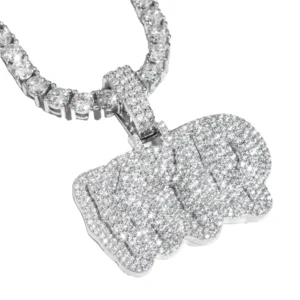 RENSINO Mosan Diamond S925 Silver Customizable Letter Jewelry Moissanite Pendants & Charms