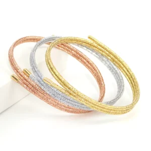 RENSINO Multilayer Magnetic Wire Creative Thread Bangles Couples DIY Bracelet Relieve Fatigue Healthy Handmade Chain Gold Rope Bracelet