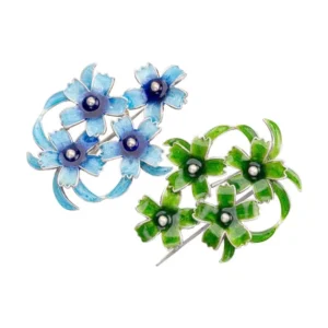 RENSINO Mystara 999 Sterling Silver Delicate Flower Brooch Women’s Fashion Jewelry for Gifts Parties Weddings & Engagements