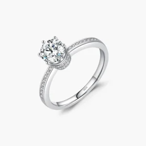 RENSINO NEW Design Fashion Jewelry Luxury Engagement Ring 925 Sterling Silver AAAAA Zircon Crown Wedding Statement Rings Bands for Women