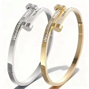 RENSINO Nail Zircon Stainless Steel Bracelet Jewelry Cross-Border Manufacturer Spot