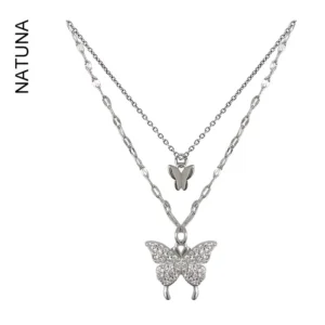 RENSINO Natuna Igh Quality 925 Sterling Silver Fine Jewelry Pendants Accessories Jewelry Butterfly Necklace Stainless Steel for Work