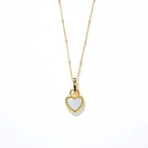 RENSINO Natural Black Zircon Rhodium Plated Heart Pendant S925 Sterling Silver Necklace Double-sided Love Charm Valentine Gift