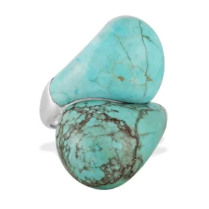 RENSINO Natural Stone Jewelry with 925 Silver Ring