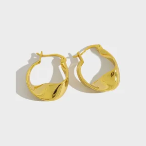 RENSINO New Arrival 925 Sterling Silver Jewelry Earring Twisted Hoop Earrings For Women
