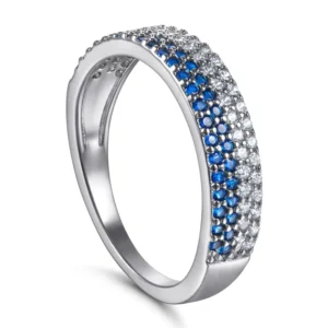 RENSINO New Arrival Jewelry Sterling Silver 925 Jewellery 18K Gold Plated Zircon Jewelry 925 Sterling Silver Band Ring