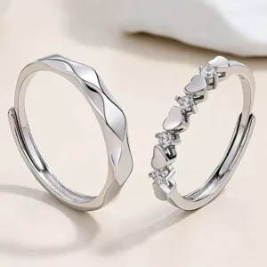 RENSINO New Design 925 Sterling Silver Fine Rings Jewelry Simple Pure Silver Ring for Women Men