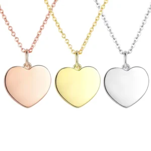 RENSINO New Design Custom Gold Plated 925 Sterling Silver Jewelry Pendant Heart Diy Pendant Fashion Necklace Custom Pendant