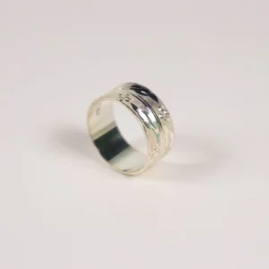 RENSINO New Design Hip Hop Fashion Jewelry 999 Sterling Silver Ring for Men and Women