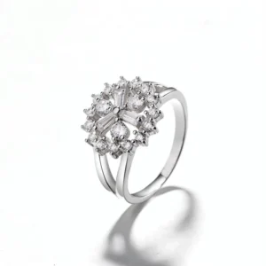 RENSINO New Design Jewelry 925 Sterling Silver Flower Ring