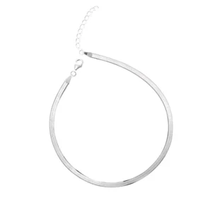 RENSINO New Fashion Jewelry Beautiful 925 Sterling Silver Snake Chain Bracelets Simple Personality Sweet Bracelet